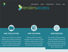 Tablet Screenshot of lendersaccess.com